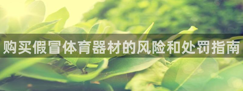 耀世娱乐如何登录平台号：购买假冒体育器材的风险和处罚