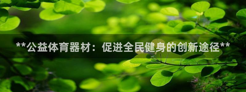 耀世娱乐登陆：**公益体育器材：促进全民健身的创新途