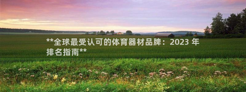 耀世平台注册网址查询：**全球最受认可的体育器材品牌