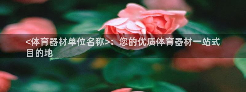 耀世娱乐平台注册登录不了：<体育器材单位名称>：您的