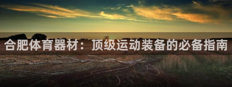 耀世娱乐是不是很黑的：合肥体育器材：顶级运动装备的必