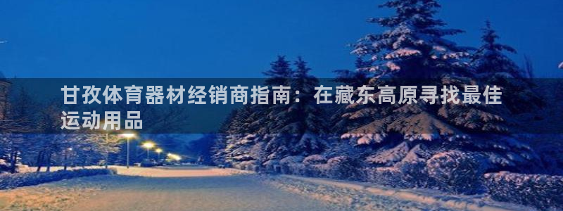 耀世娱乐能提现吗现在：甘孜体育器材经销商指南：在藏东