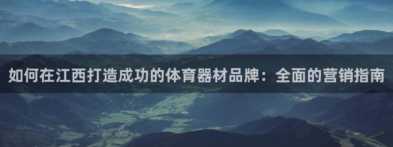 耀世集团王大聪简介：如何在江西打造成功的体育器材品牌