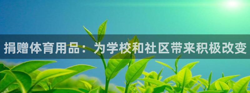 耀世娱乐注册登陆：捐赠体育用品：为学校和社区带来积极