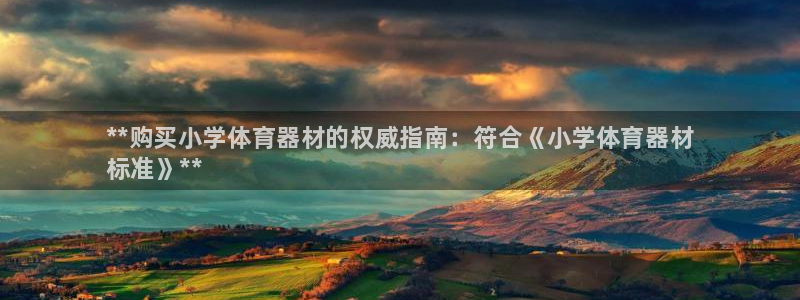 耀世娱乐是什么平台：**购买小学体育器材的权威指南：符合《小